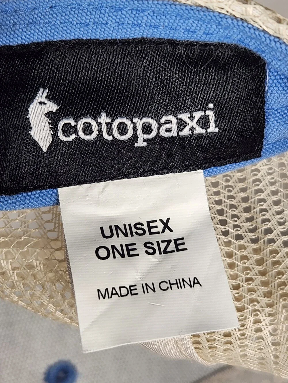 COTOPAXI Hat Cap Snapback Trucker Happy Day Sunshine Blue Mesh